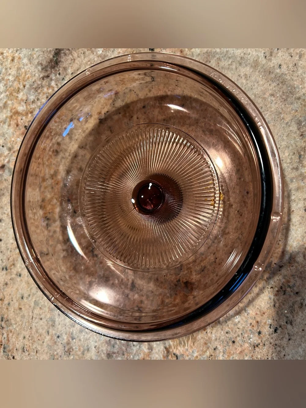 Pyrex #V-1-C 5.75” Cranberry Amethyst Glass lid fits Visions V30B 1Qt 24oz dish